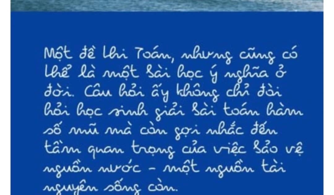 Thông điệp tích hợp đa ngành trong đề thi Toán
