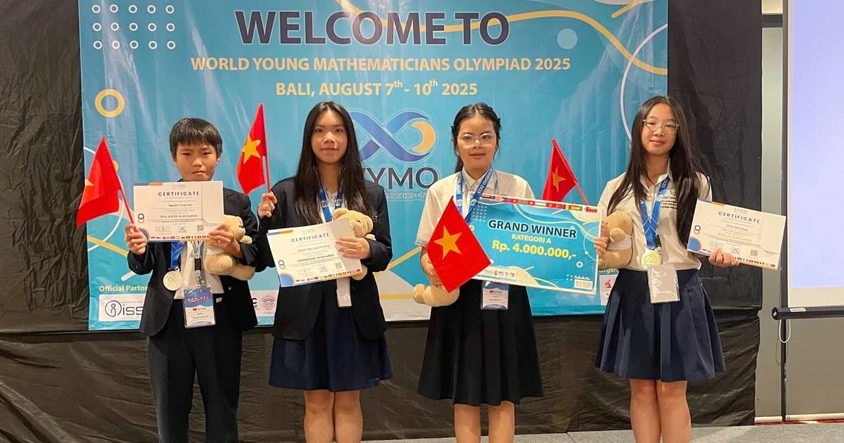 Học sinh Việt Nam thắng lớn Kỳ thi Olympic nhà Toán học Trẻ Thế giới 2025