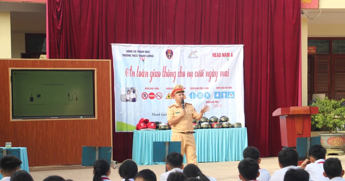 Lan tỏa văn hóa giao thông học đường từ mái trường vùng cao Điện Biên