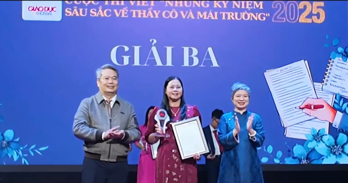 Cô giáo vùng biên An Giang đạt giải Cuộc thi viết về thầy cô và mái trường