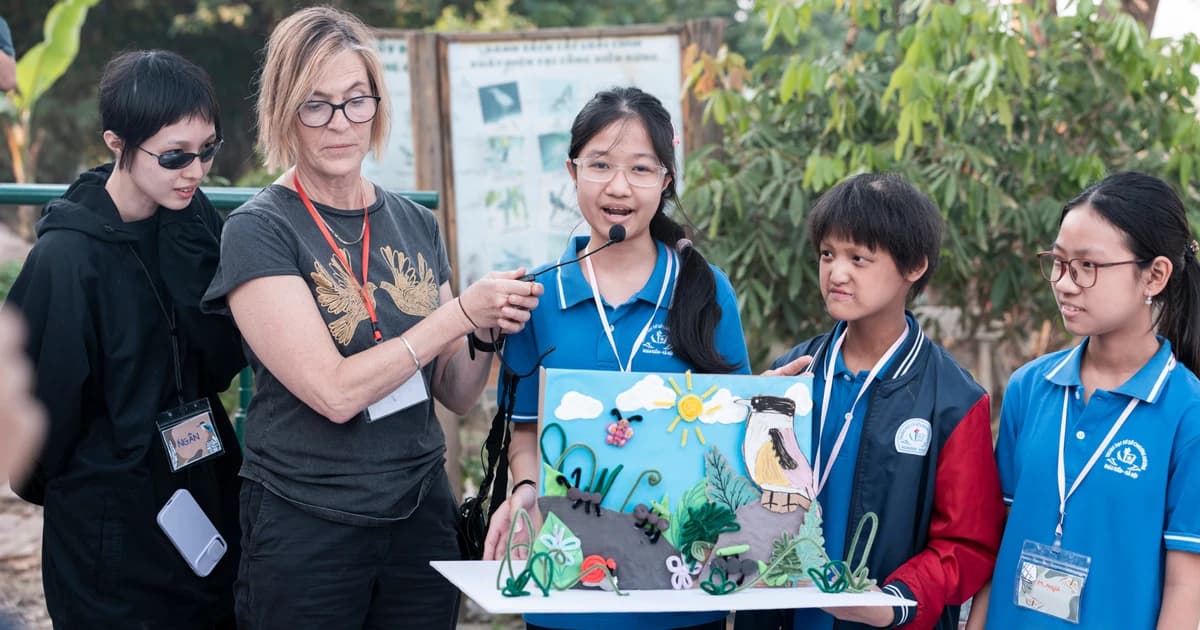 Học sinh Thủ đô khám phá về hệ sinh thái sông Hồng