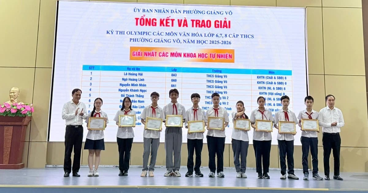 Ngôi trường ở thủ đô dẫn đầu kỳ thi Olympic cấp phường