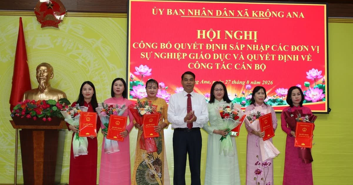 Xã Krông Ana giảm 71,4% đầu mối trường học sau sắp xếp