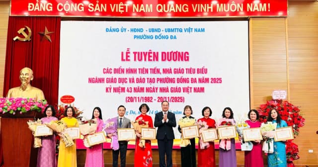 Phường Đống Đa tuyên dương các nhà giáo điển hình tiên tiến