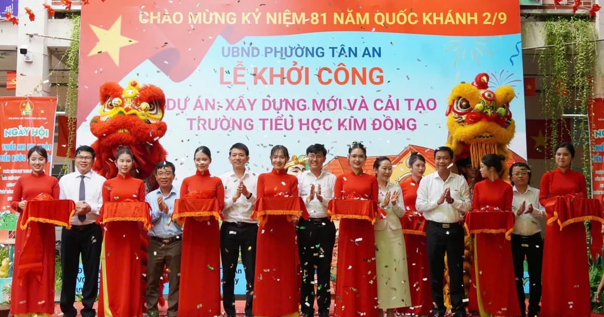 Hơn 42 tỷ đồng xây dựng, cải tạo Trường Tiểu học Kim Đồng ở Cần Thơ