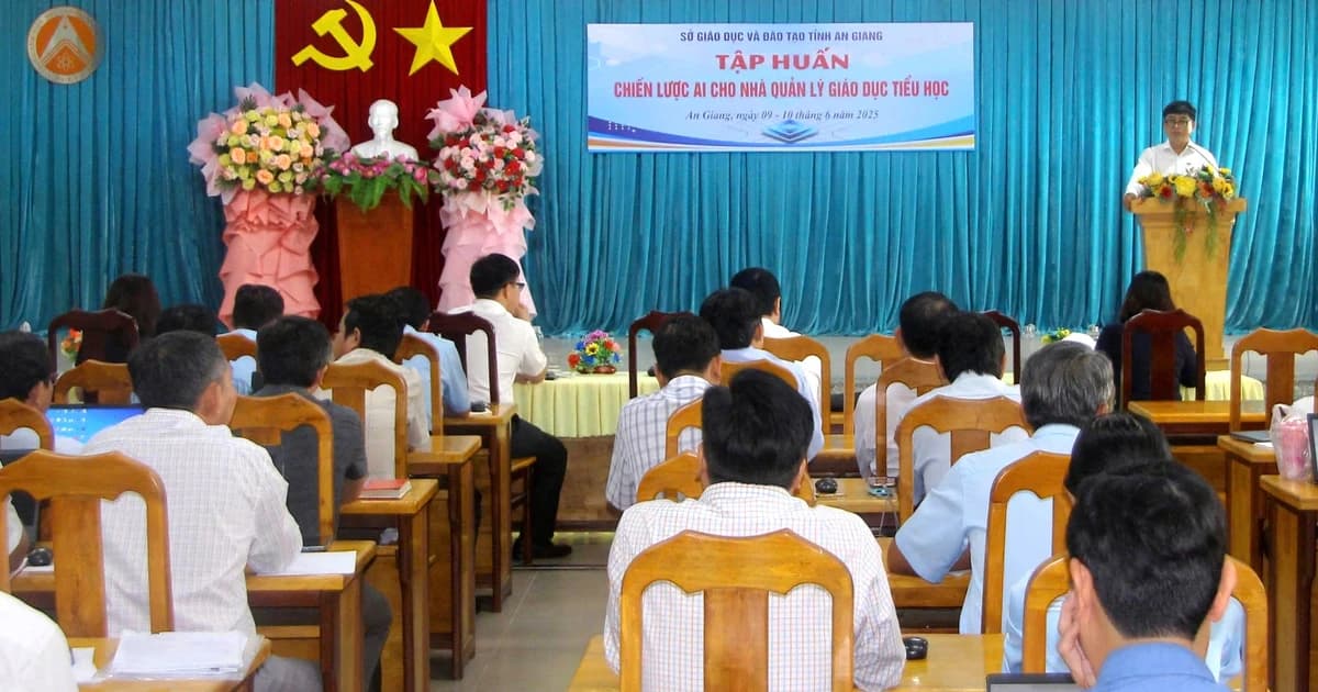 An Giang trang bị kiến thức chiến lược AI cho nhà quản lý giáo dục tiểu học