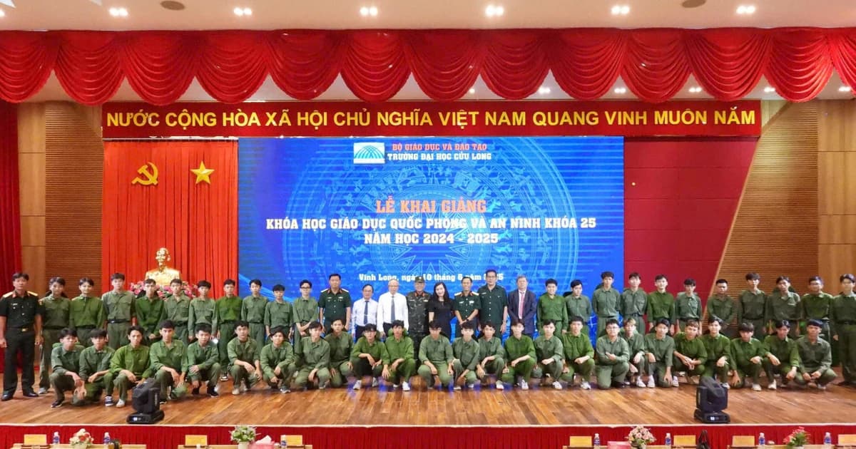 Trường ĐH Cửu Long trang bị kiến thức Giáo dục quốc phòng, an ninh cho 1.835 SV