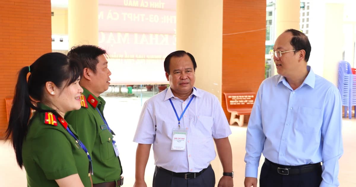 Công tác kiểm tra thi tốt nghiệp THPT ở Cà Mau được thực hiện chặt chẽ