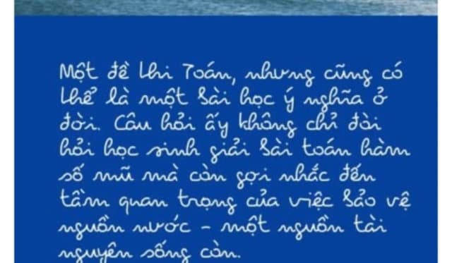 Thông điệp tích hợp đa ngành trong đề thi Toán