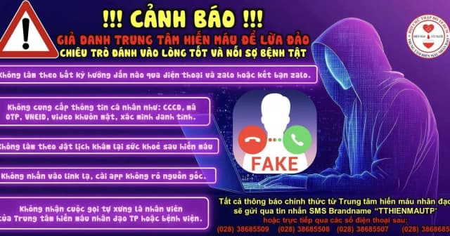 Giả danh cán bộ y tế lừa đảo người hiến máu tại TPHCM