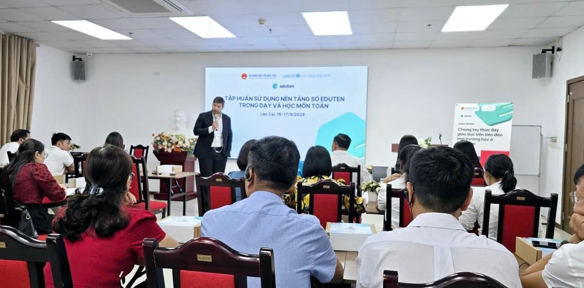 Tập huấn đánh giá dạy học Toán lớp 3 trên nền tảng số Eduten tại Lào Cai