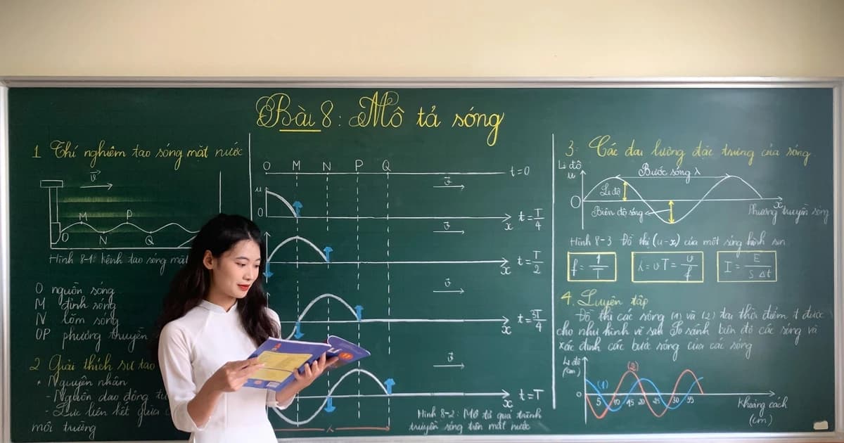 Nhà giáo thể hiện tính chuyên nghiệp qua kỹ thuật trình bày bảng