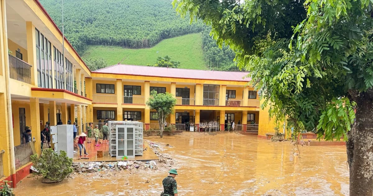 65 trường học ở Lào Cai bị thiệt hại do bão Bualoi gây ra