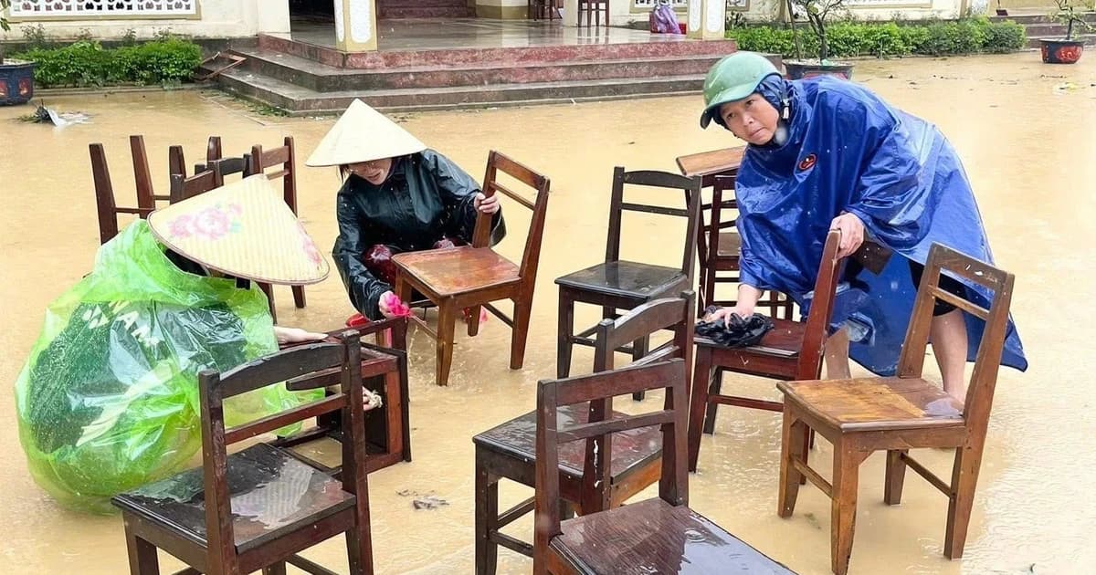 Trường học miền Trung khẩn trương ổn định dạy học sau bão Bualoi