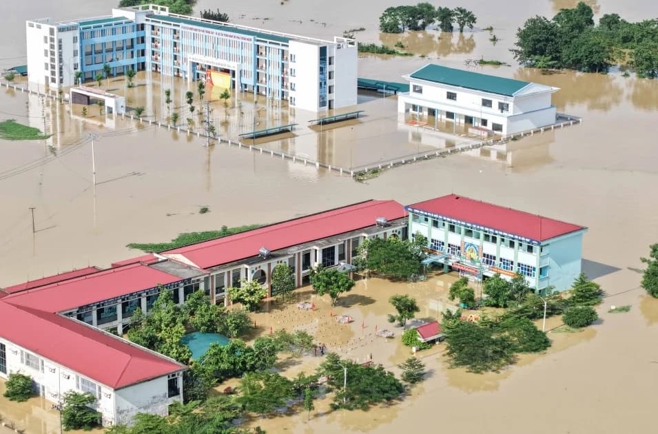 Trường học Bắc Ninh chủ động phương án cho học sinh nghỉ học tránh bão Matmo