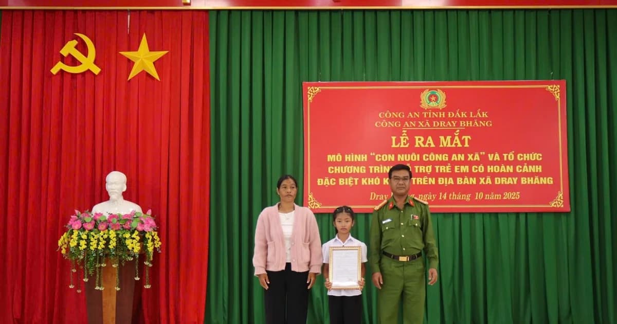 Đắk Lắk ra mắt mô hình 'Con nuôi Công an xã'