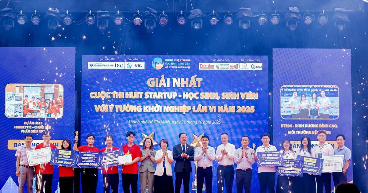 Học sinh An Giang đạt giải Nhất tại Cuộc thi HUIT Startup năm 2025