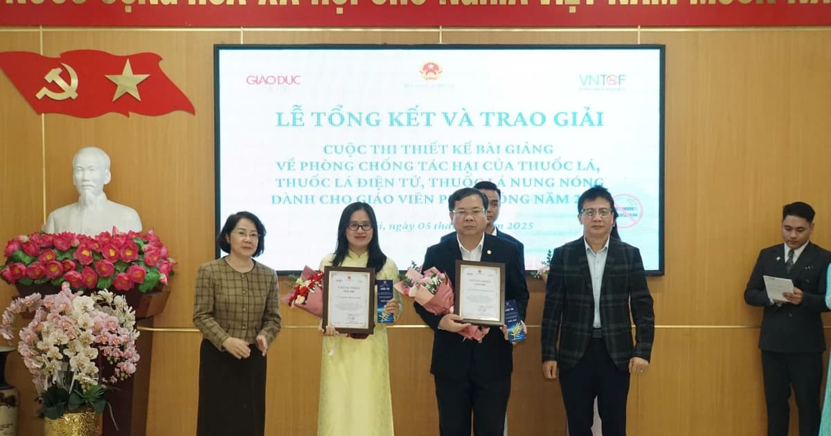 Trao giải cuộc thi thiết kế bài giảng về phòng, chống tác hại của thuốc lá