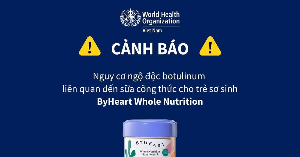 Bộ Y tế yêu cầu rà soát việc công bố sản phẩm sữa ByHeart Whole Nutrition nhiễm khuẩn gây ngộ độc trẻ sơ sinh