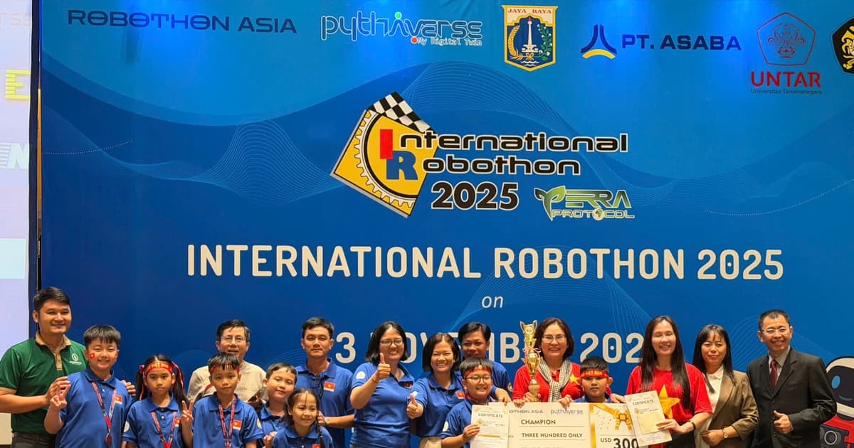 Học sinh TP Cần Thơ đạt thành tích cao tại Cuộc thi Robothon quốc tế