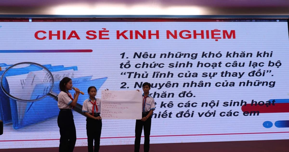 Nâng cao năng lực hoạt động Câu lạc bộ 'Thủ lĩnh của sự thay đổi'