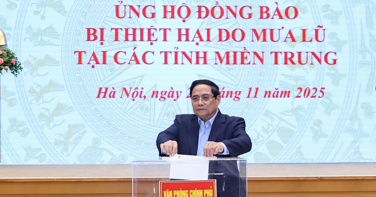 Thủ tướng Phạm Minh Chính cùng Chính phủ ủng hộ đồng bào bị ảnh hưởng bão lũ