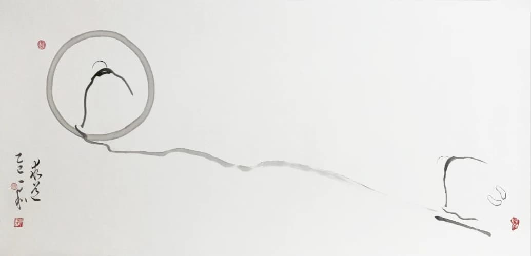 'Sốc' với thiền hoạ tối giản cực hạn chỉ với trắng - đen và những khoảng trống