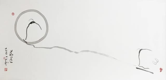 'Sốc' với thiền hoạ tối giản cực hạn chỉ với trắng - đen và những khoảng trống