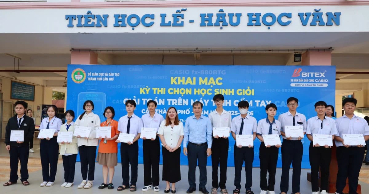 Gần 2.000 học sinh Cần Thơ tham gia Kỳ thi giải toán trên máy tính cầm tay