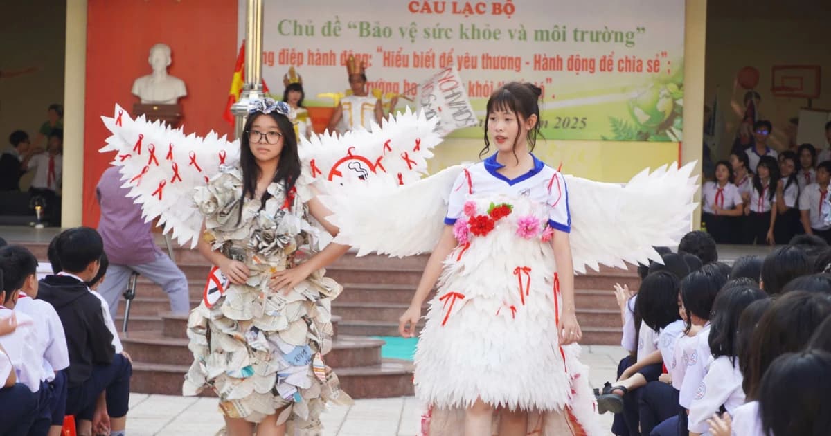 Học sinh Cần Thơ sáng tạo thời trang tái chế truyền tải thông điệp xanh