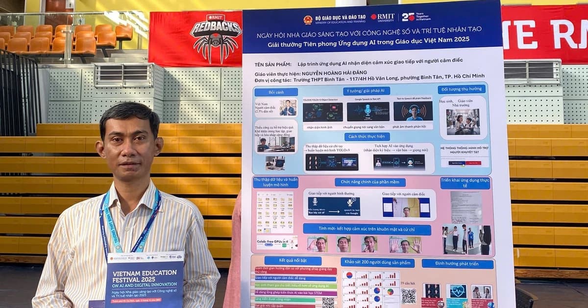 Từ ý tưởng nhân văn đến giải Ba 'Tiên phong ứng dụng AI trong giáo dục'