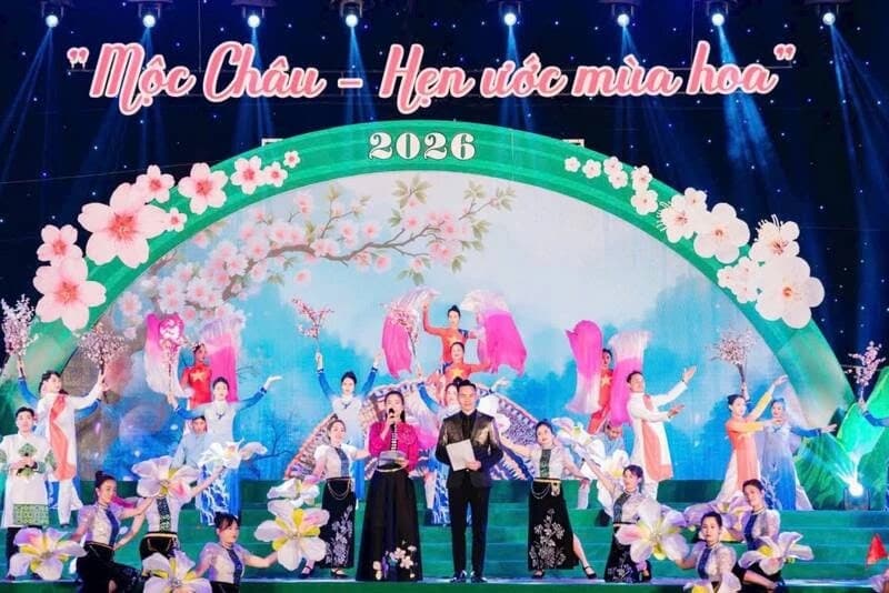 Rộn ràng lễ hội 'Hẹn ước mùa hoa' trên cao nguyên Mộc Châu
