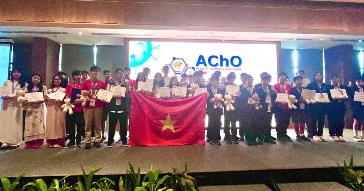 Đoàn Việt Nam giành 44 giải tại kỳ thi Olympic Hóa học Châu Á AChO