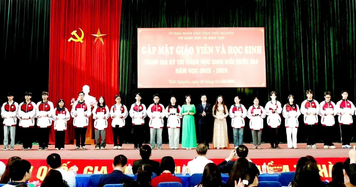 Thái Nguyên năm thứ hai liên tiếp lọt top 10 kỳ thi chọn HSG Quốc gia