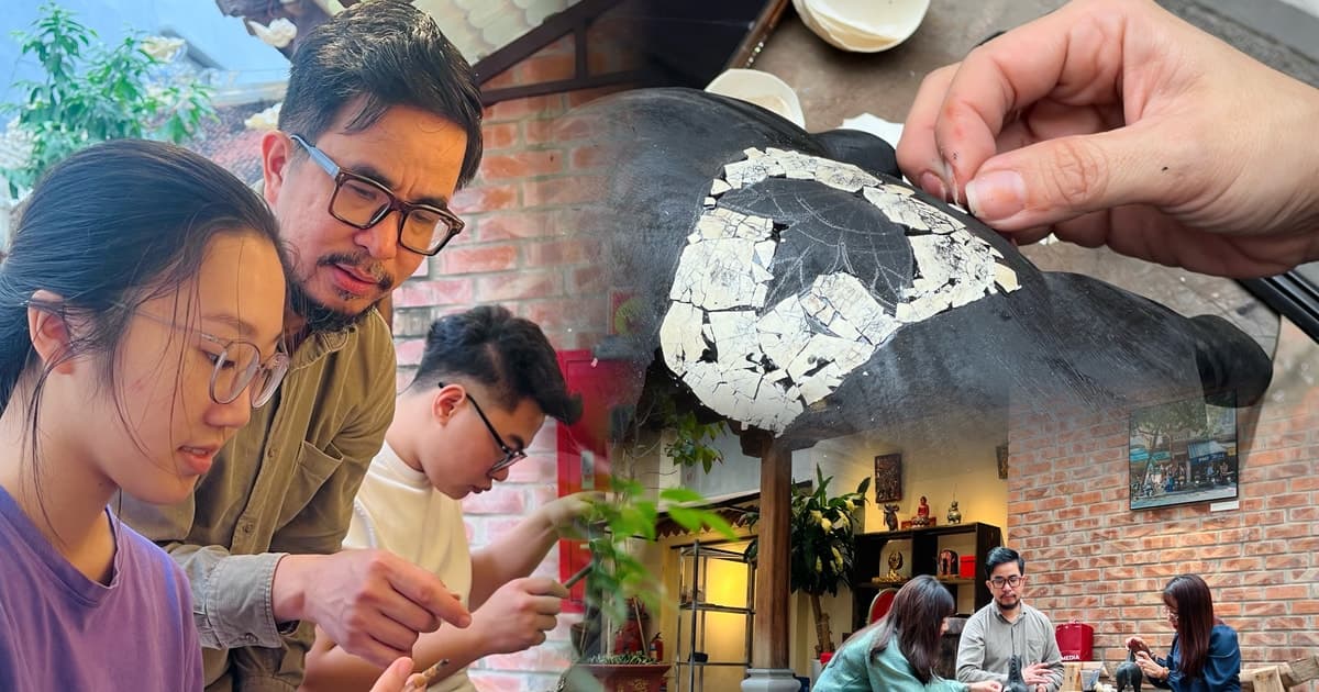 Trải nghiệm sơn mài ngựa Gióng miễn phí giữa lòng phố cổ Hà Nội