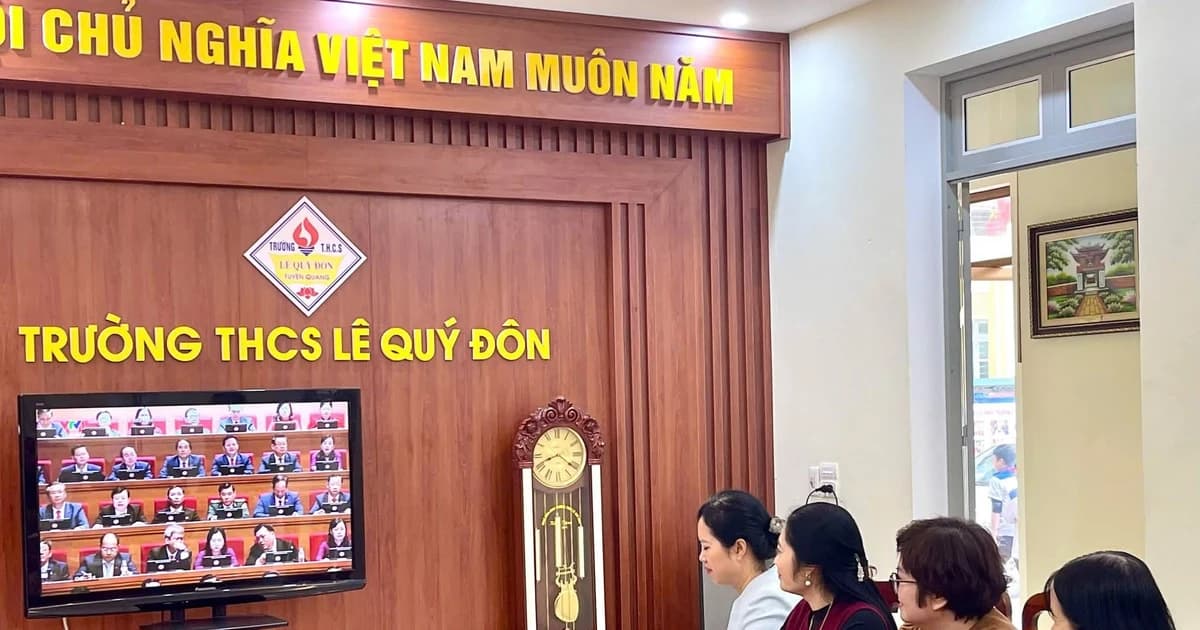 Trường học tại Tuyên Quang hướng về Đại hội XIV của Đảng