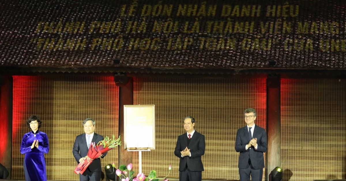 Hà Nội đón nhận danh hiệu thành phố học tập toàn cầu của UNESCO