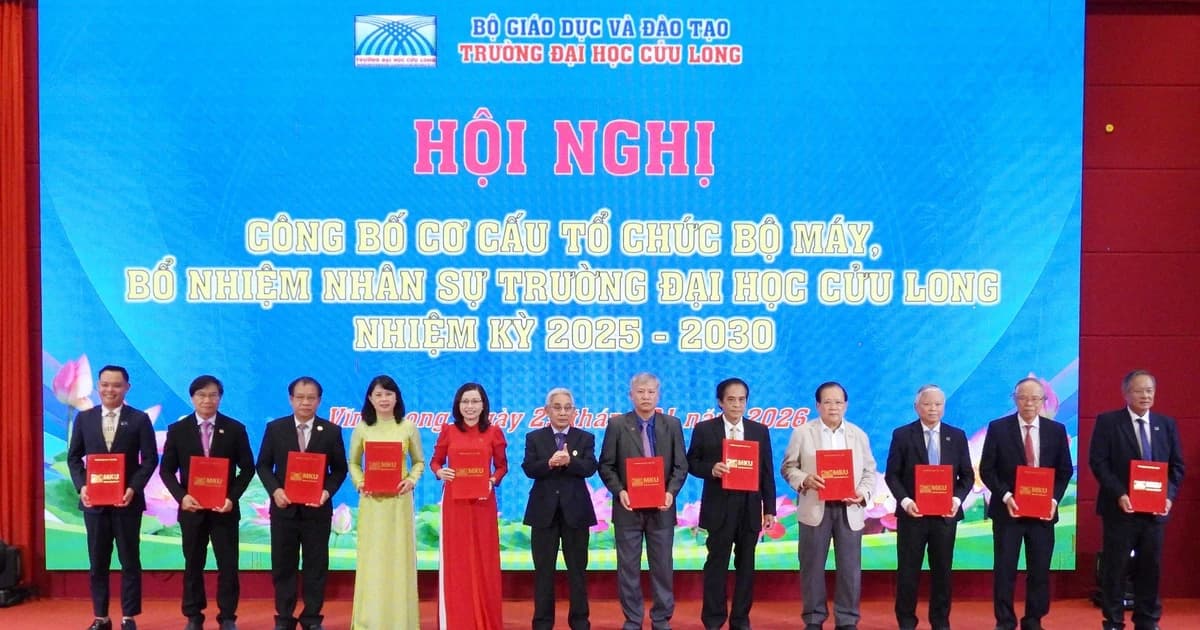 Trường ĐH Cửu Long kiện toàn nhân sự nhiệm kỳ 2025 - 2030