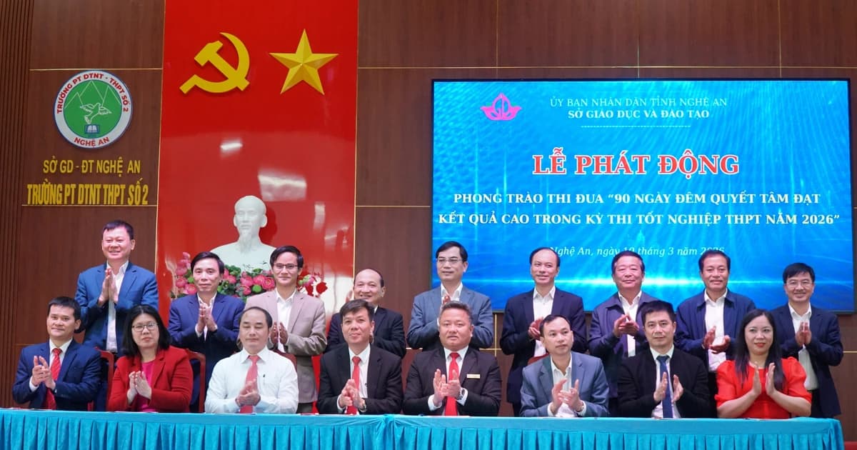 Nghệ An phát động '90 ngày đêm' quyết tâm giữ vững tốp đầu Kỳ thi tốt nghiệp THPT 2026