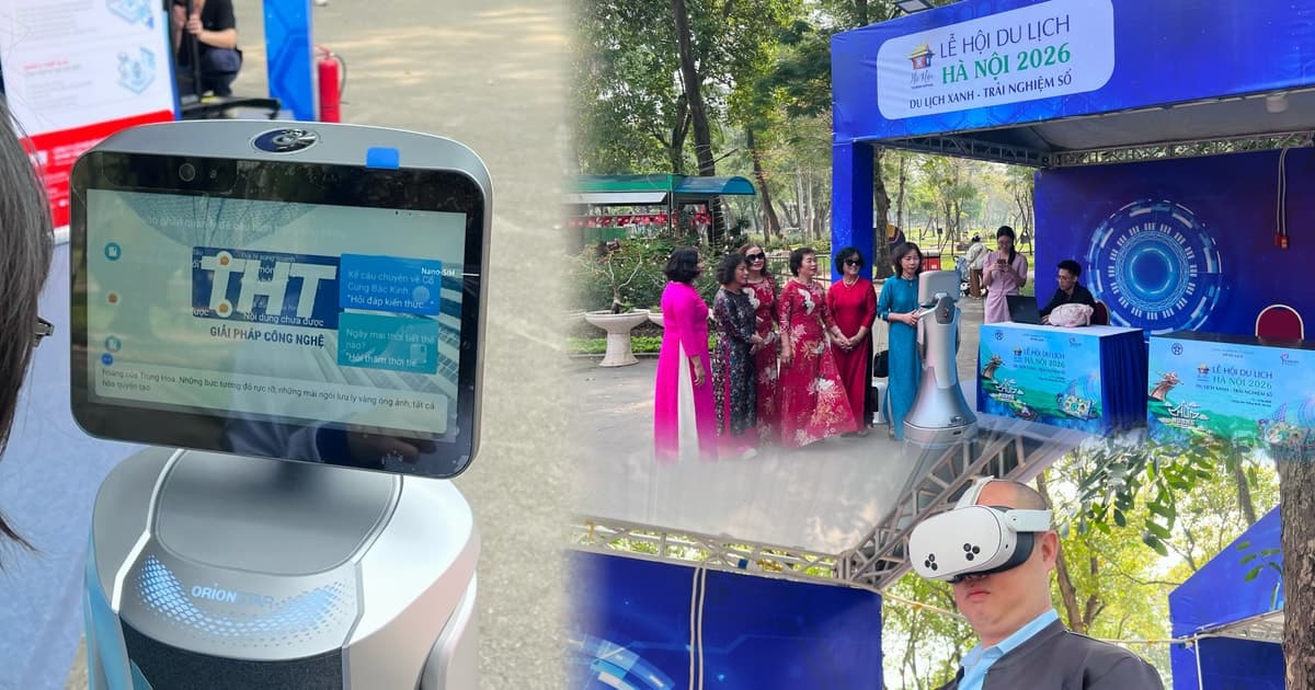 Robot, AI và VR360 hút khách tại Lễ hội Du lịch Hà Nội 2026
