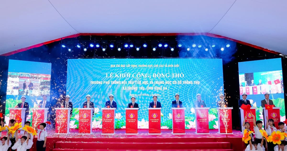 Nghệ An khởi công đồng loạt 11 trường nội trú liên cấp vùng biên giai đoạn 2