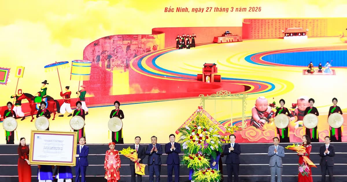 Bắc Ninh đón nhận Bằng ghi danh của UNESCO, khai mạc lễ hội về miền di sản