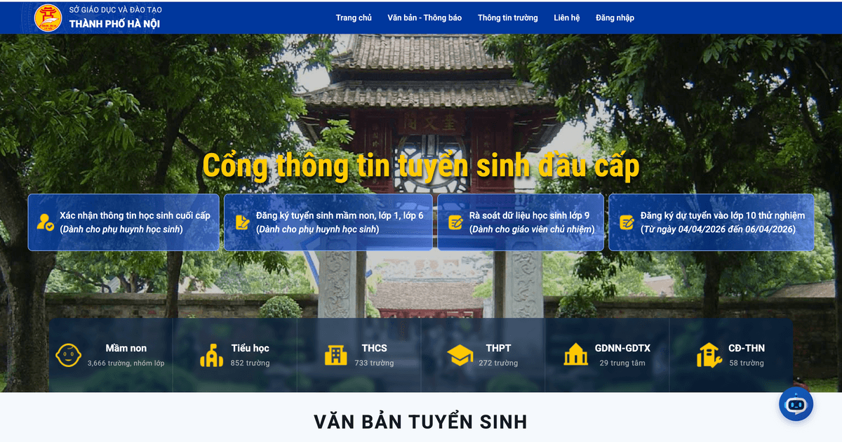 Tuyển sinh lớp 1, lớp 6 tại Hà Nội: Phụ huynh phải hoàn tất xác nhận dữ liệu trước 31/3 để tránh mất quyền lợi