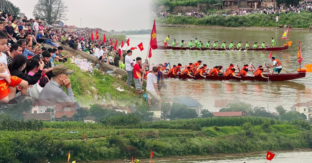 Sôi động hội thi bơi chải tại Lễ hội Chiến thắng Như Nguyệt