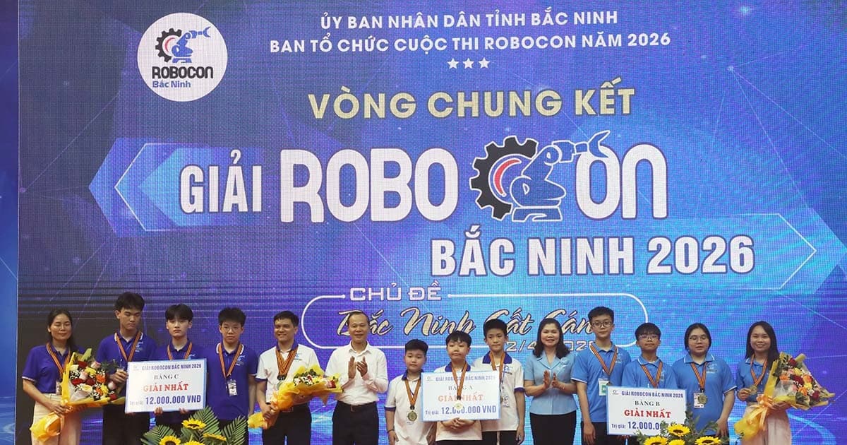 Bắc Ninh: Trao giải Robocon 2026, lan tỏa đam mê công nghệ trong học sinh