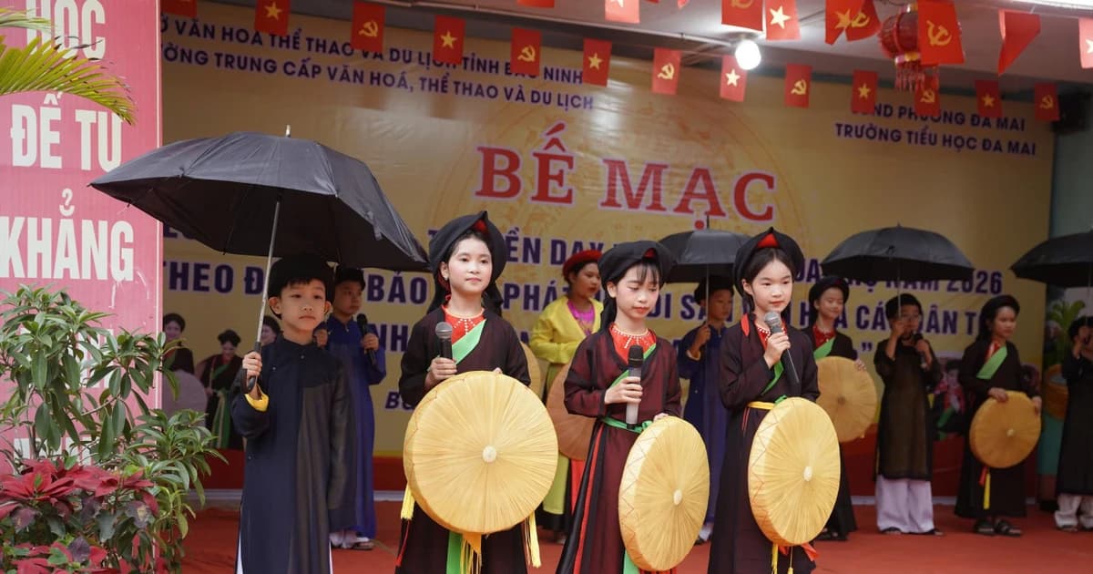 'Ngân vang Quan họ' ươm mầm tình yêu di sản cho học sinh