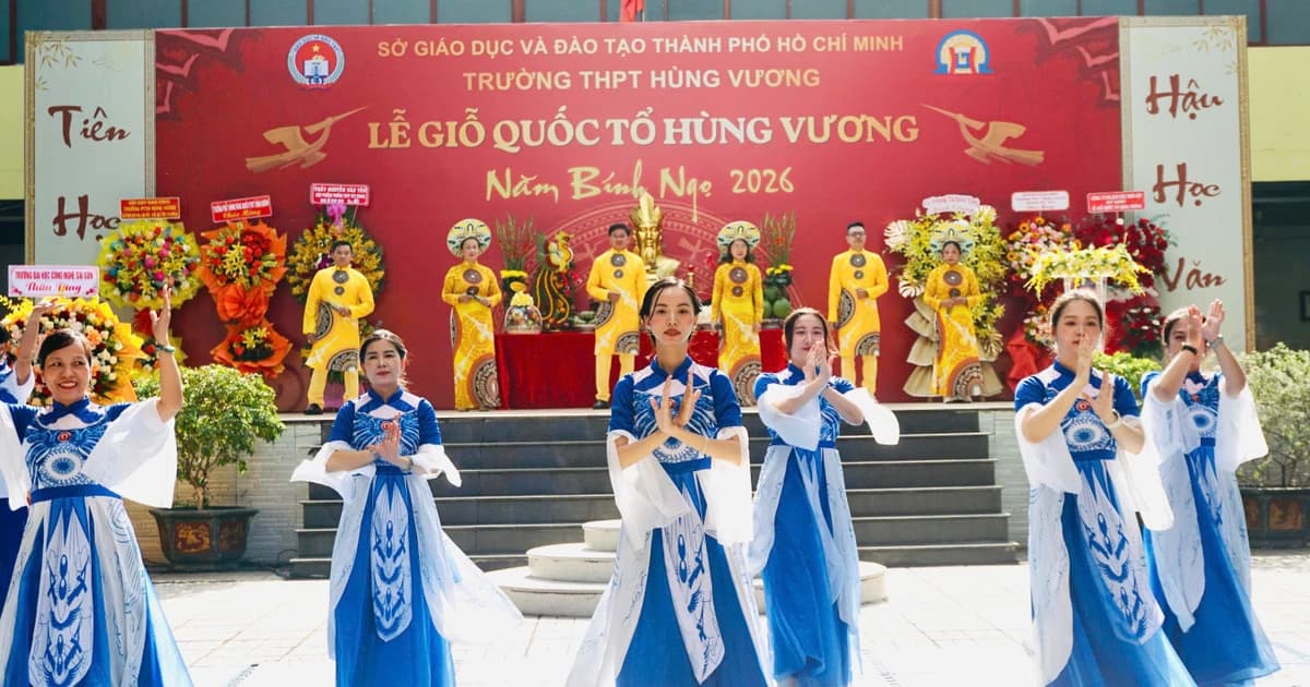 Trường học tổ chức Lễ Giỗ Tổ Hùng Vương trang trọng, lan tỏa niềm tự hào dân tộc