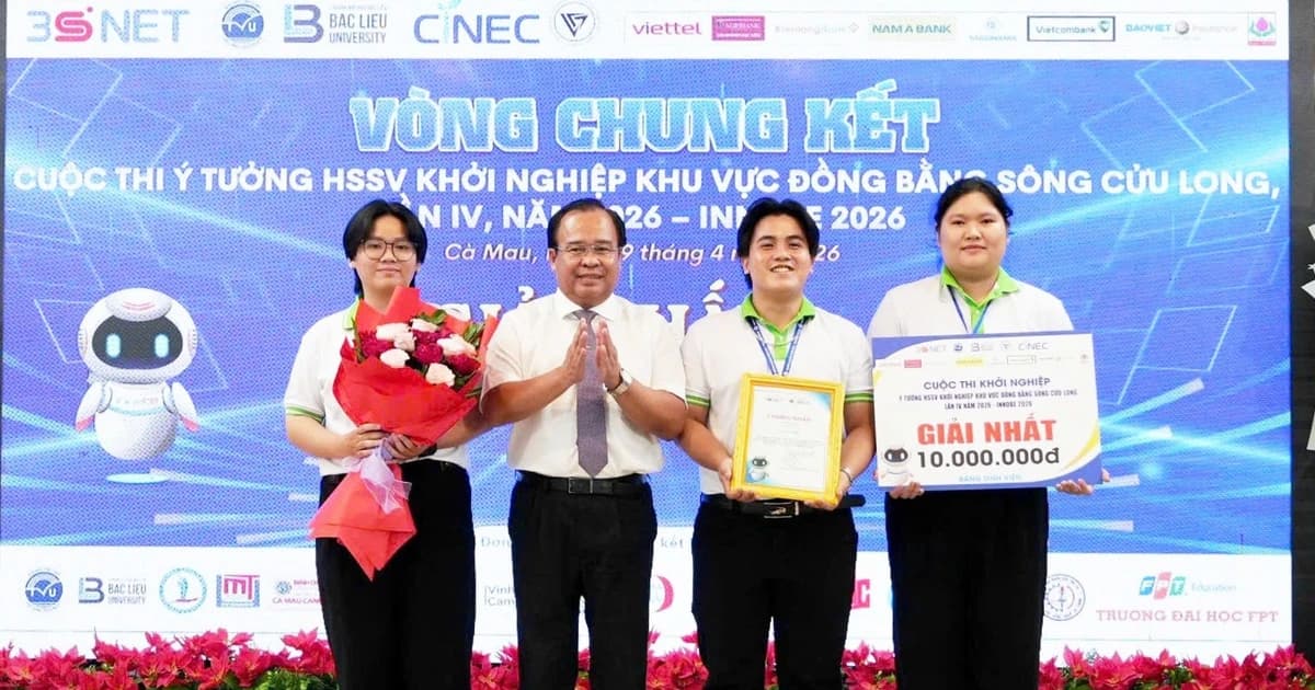 Sinh viên Trường ĐH Kiên Giang giành giải Nhất ý tưởng khởi nghiệp ĐBSCL