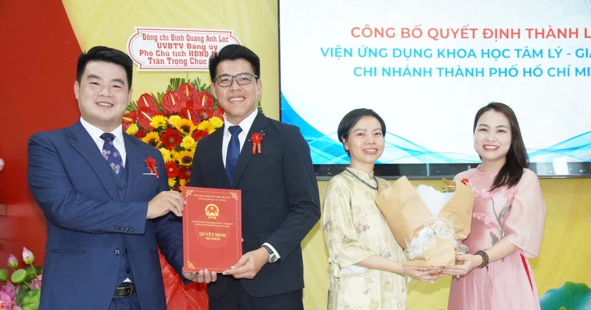 Thành lập Viện Ứng dụng Khoa học Tâm lý - Giáo dục Chi nhánh TPHCM