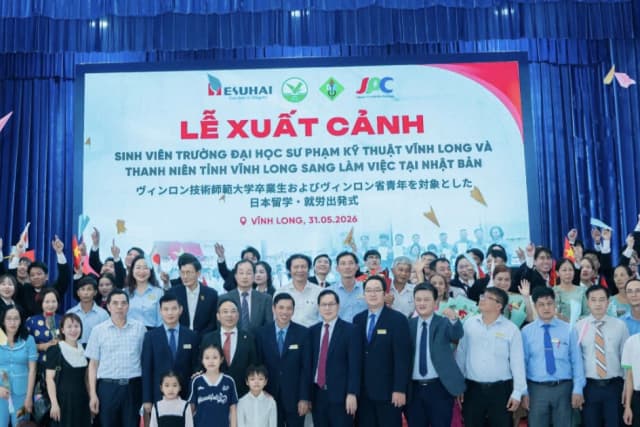 Trường ĐH Sư phạm Kỹ thuật Vĩnh Long đưa 45 tân kỹ sư sang Nhật Bản làm việc